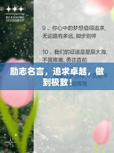 励志名言，追求卓越，做到极致！