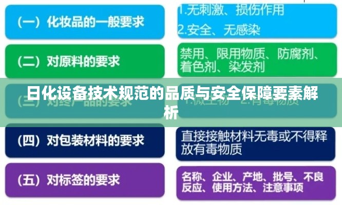 日化设备技术规范的品质与安全保障要素解析