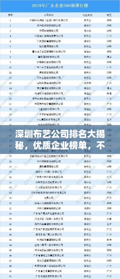 深圳布艺公司排名大揭秘，优质企业榜单，不容错过！